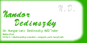 nandor dedinszky business card